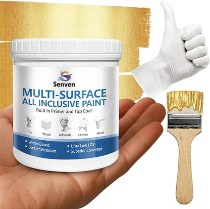 Gold Paints 150ml Metallic Liquid Gold Leaf Paint Rich Golds Paint for Metal, Wood, Canvas, Appliance, Furniture, Clay DIY, & Art Handcrafts Fast Drying Acrylic Metallic Finish Artwork & Home Décor