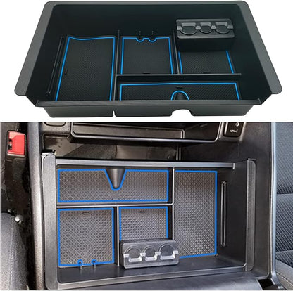 Center Console Tray Organizer Compatible with 2014-2018 GMC Sierra Accessories, (2015-2020) Yukon/Chevy Tahoe Silverado Suburban, Armrest Storage Box Replaces 22817343 (Blue)