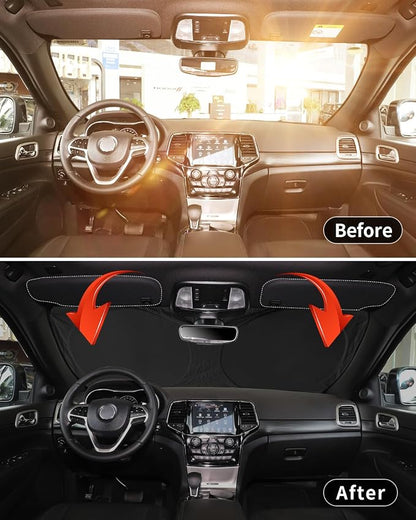 for X3 2019 Windshield Sun Shade Custom Fit for 2018-2025 BMW X3 X5 Foldable Sunshade Protector for X4 X7 X6 Front Windows Cover Shield Reflective Polyester Sun Visor Cover SUV Accessories