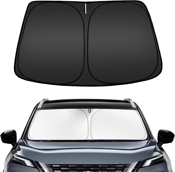 ARISMOTOR Windshield Sun Shade for Ni-ssan Rogue 2021-2026, Custom Fit Foldable Front Window Sunshade Sun Visor Protector, Block UV Rays Keep Your Car Cooler