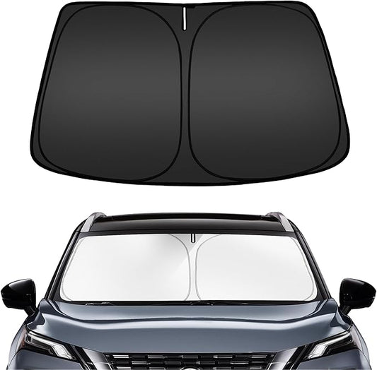 ARISMOTOR Windshield Sun Shade for Ni-ssan Rogue 2021-2026, Custom Fit Foldable Front Window Sunshade Sun Visor Protector, Block UV Rays Keep Your Car Cooler