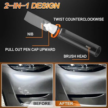 (Midnight Silver Metallic PMNG) Car Touch up Paint Compatible with Tesla Model Y/3/X/S, Premium Car Scratch Remover for Deep Scratches, Car Paint Pen Scratch Repair Two-In-One Touch Up Paint
