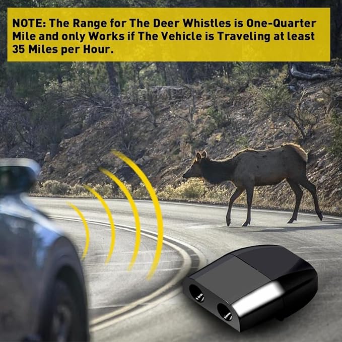 8 Pcs Deer Deer Whistles Warning Whistle for Cars, Motorcycles, Trucks, RVs- New