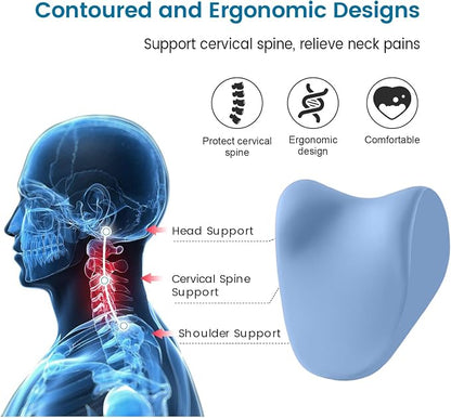 Car Neck Pillow for Driving, car headrest Pillow Head and Neck Rest Pillow for car headrest, Neck Support for car Driving or Traveling or Sleeping of Accessories with Memory Foam