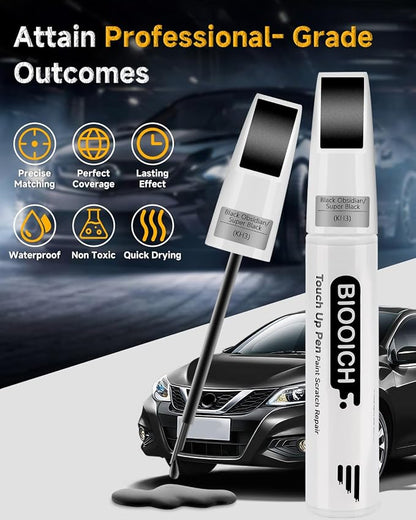 Touch Up Paint Pen Exact Color Match Car Chip and Scratch Repair (for Nissan, Black Obsidian/Super Black(KH3))