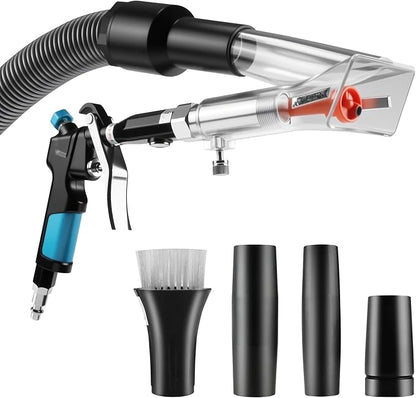 GOCCIDA 2in1 Car Interior Detailing Air Blow Gun & vacunm Gun,Multi-Purpose Cleaning Gun Detachable Sprinkler Head for Automotive Detailing, Carpet, Upholstery, Surface Cleaning