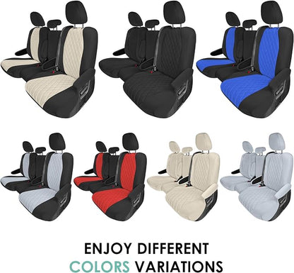 FH Group Custom Fit Car Seat Covers Specifically Made for Toyota Sienna 2011-2020, Car Seat Cover 2nd Row Set, 8 Seater Automotive Seat Covers in Beige Neoprene, Waterproof and Washable Seat Covers