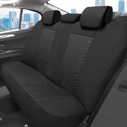 VarCozy Car Seat Covers Full Set, Front & Split Rear Bench for Car, Universal Cloth SUV, Sedan, Van, Automotive Interior Covers, Airbag Compatible