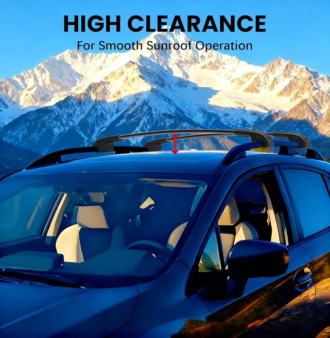 300lbs Roof Rack Cross Bars Compatible with Subaru Crosstrek 2018 2019 2020 2021 2022 2023 & Impreza 2017-2023, Aluminum Lockable Crossbars for Rooftop Cargo Carrier Luggage Kayak Canoe Bike