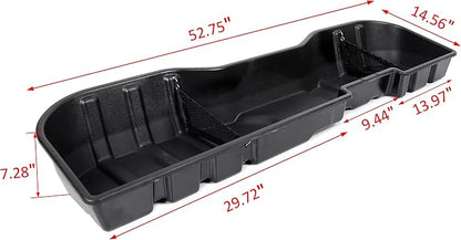 ECOTRIC 8pcs Underseat Storage Box Compatible with 2007-2018 Silverado 2007-2019 GMC Sierra 1500 2500HD 3500HD Under Seat Storage Container Crew Cab Replacement for #23183674