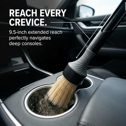 Boars Hair Detailing Brush, 3 in 1 Patent Pending in House Design from Proper. Detail Automotive Interior or Exterior, get Professional Results with Proper Detail Brushes Car Detailing