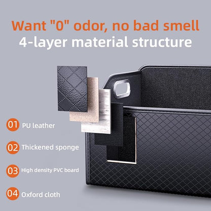 Car Trunk Organizer and Car Storage,Collapsible Multi-Compartment Car Organizers, Waterproof foldable luggage bag with 4 pockets，Suitable for any car