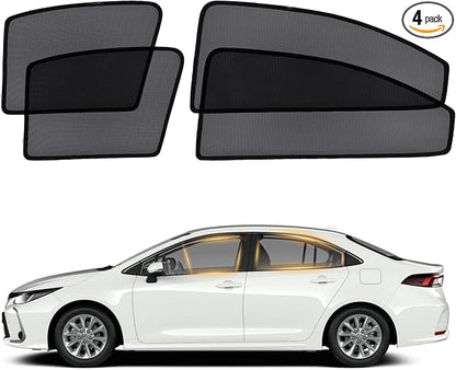 XCBYT Car Window Shades for 2019–2024 Corolla Sedan (Not for Hatchback/Touring/Cross), 4PCS Side Window Sun Shades, Breathable Mesh UV Protection for Baby, Privacy & Heat Insulation