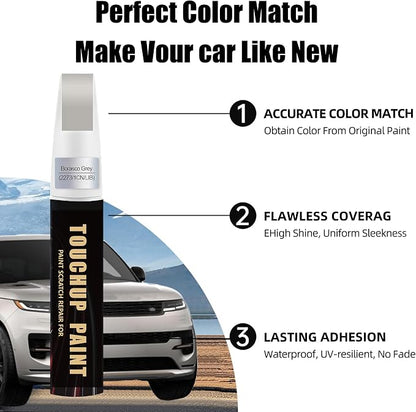 Borasco Grey(2273/1CN/LIB) Car Paint Touch Up Pen Compatible with Landrover, 2-In-1 Color Accurate Touch Up Car Scratch Repair Paint Match Landrover Series Automotive Scratch Remover for Nicks & Chips Repair
