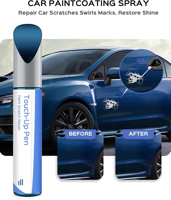 J8U Quartz Blue Pearl Touch Up Paint Compatible with Subaru Exact Match Chips and Nicks Touch Up