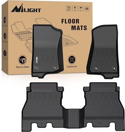 Nilight TPE Floor Mats for Jeep Wrangler JL Unlimited 4 Door (Not for JK or 4XE) 2018 2019 2020 2021 2022 2023 2024 2025 2026 All Weather Custom Fit Heavy Duty Floor Liners