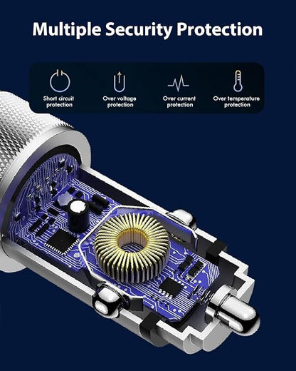 iPhone 16 Car Charger,USB C Fast Car Charger Adapter 2Pack Dual USB C Port Fast CarCharger with 6Feet Long Type C to C Braided Charging Cable Fast Charging for iPhone 16/16 Pro/16 Pro Max/15/iPad