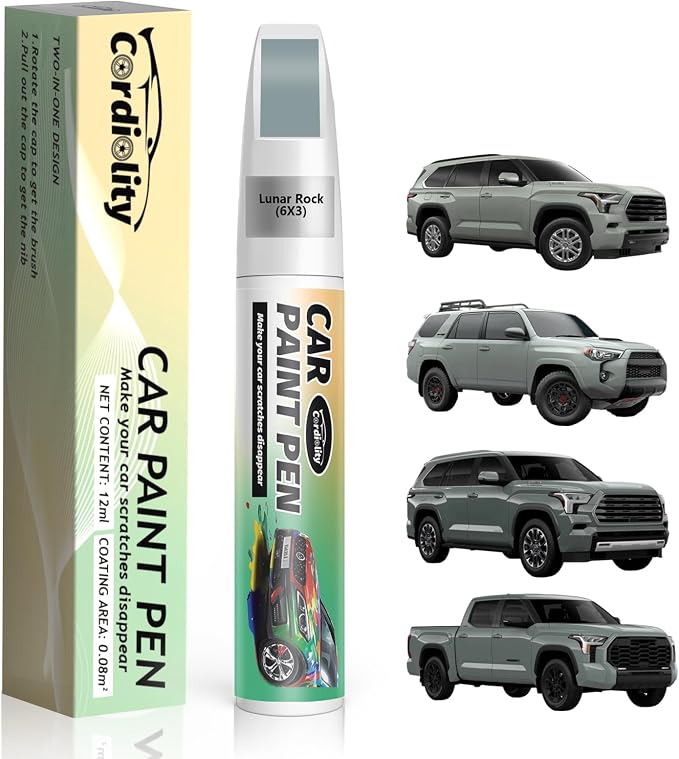 Lunar Rock(6X3) Touch Up Paint Pen for Toyota,Car Scratch Repair Remover Pen Quick and Easy Fix Auto Paint Scratch
