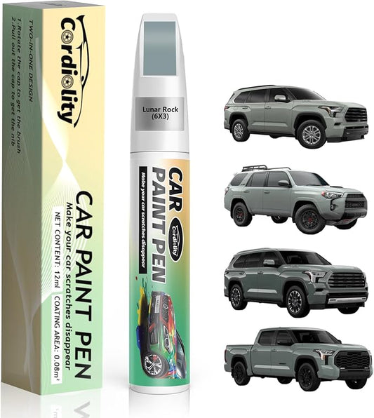 Lunar Rock(6X3) Touch Up Paint Pen for Toyota,Car Scratch Repair Remover Pen Quick and Easy Fix Auto Paint Scratch