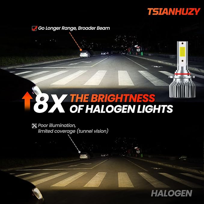 Compatible For Honda Civic 2006-2015 Driving Light Bulb,600% Brightness High Low Beam Fog Light Bulbs Combo,Plug and Play,6500K White Bulbs,IP68 6pcs