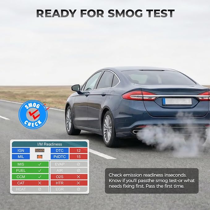 AUTOPHIX DM5900 OBD2 Scanner, ABS SRS Transmission & Engine Code Reader, Check Engine Light Scanner with Battery Test, Live Data, Smog Check, Free Lifetime Updates for All OBDII Cars
