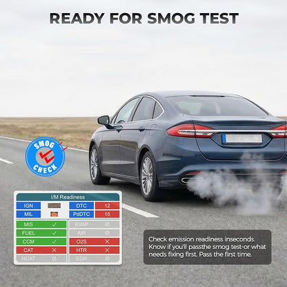 AUTOPHIX DM5900 OBD2 Scanner, ABS SRS Transmission & Engine Code Reader, Check Engine Light Scanner with Battery Test, Live Data, Smog Check, Free Lifetime Updates for All OBDII Cars