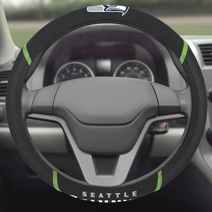 FANMATS NFL Unisex-Adult Embroidered Steering Wheel Cover