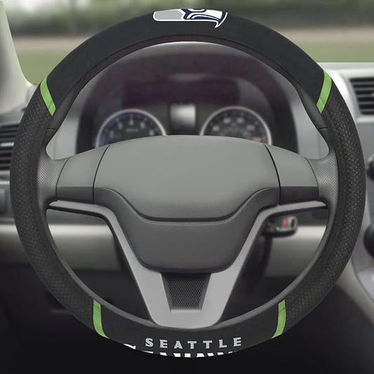 FANMATS NFL Unisex-Adult Embroidered Steering Wheel Cover