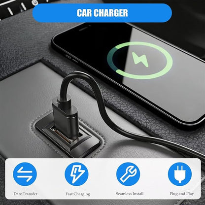 New Male to Female USB Power Socket Adapter, USB Port Car Charger Compatible with Toyota Camry 2011–2019
