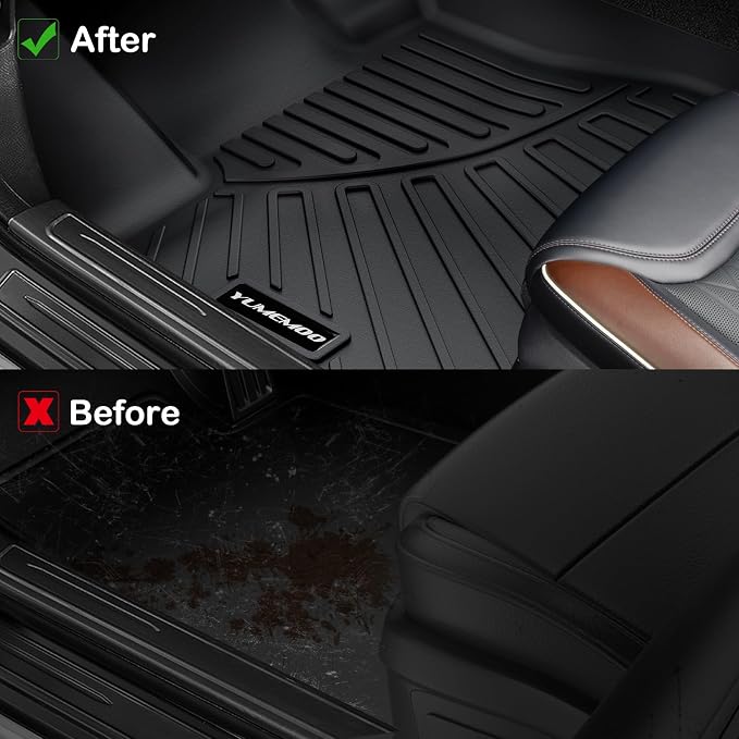 Floor Mats for 2011-2016 Hyundai Elantra All Weather TPE Floor Liners Custom Fit for Elantra 2011-2016 1st & 2nd Row Anti-Slip Full Set Car Mats(Not Fit GT or Touring Models)