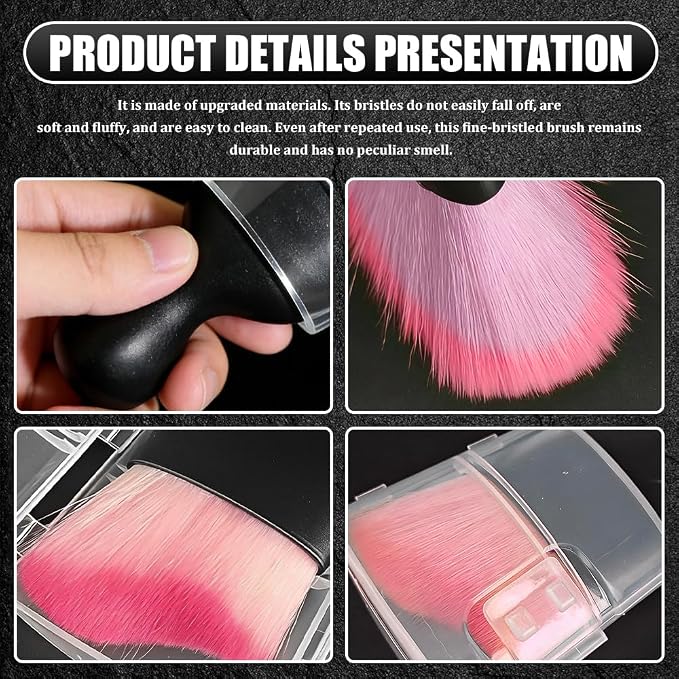 Car Detailing Brushes, Car Cleaning Brush, Auto Interior Soft Bristles Curved Cleaning Brush, Auto Detailing Dusting Tool Universal for Dashboard Air Conditioner Vent Computer (Black Purple)