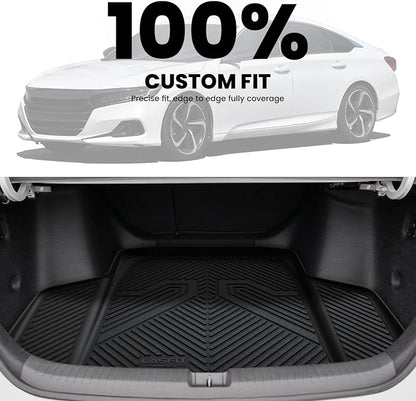 LASFIT Trunk Mat for Honda Accord Seden 2026 2025 2024 2023 2022 2021 2020 2019 2018 (Gasoline & Hybrid), All Weather TPE Custom Fit Accord Trunk Liner Trunk Tray Cargo Liner Accessories, Black