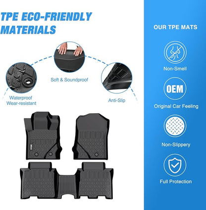 Nilight TPE Floor Mats for Ford Bronco 4 Door 2021 2022 2023 2024 2025 2026,All Weather Custom Fit Heavy Duty Floor Liners