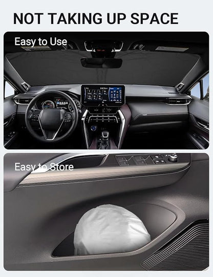 Proadsy 2026 Upgrade Front Windshield Sun Shade Foldable Sunshade Protector Custom Fit 2021-2024 Venza, LE, XLE, Limited, SUV Accessories