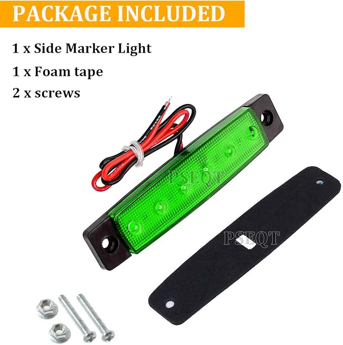 PSEQT 10 Pcs LED Rock Strip Lights Car Underglow Wheel Fender Well Lighting Kits Waterproof for Golf Cart Wrangler Offroad Truck RV UTV ATV Snowmobile (Green)