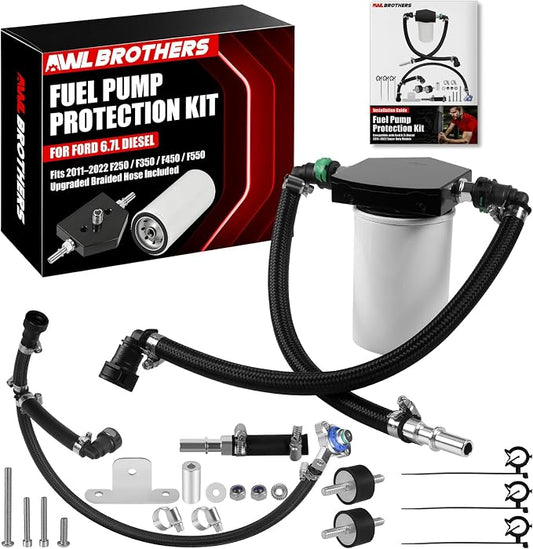Fuel Pump Protection Kit for 2011-2022 Ford F250 F350 F450 F550 Super Duty 6.7L Diesel, Upgraded Braided Line, Replaces 7031190
