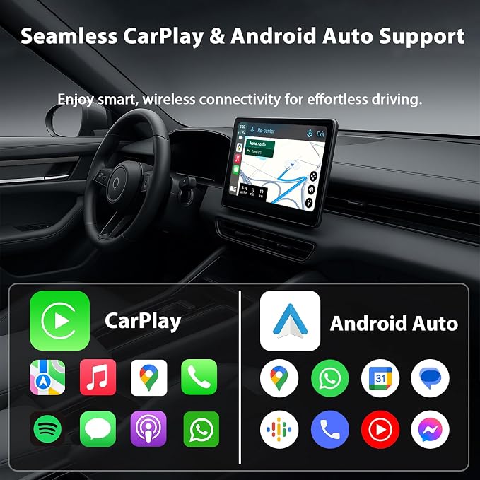 Sunweyer S40 Super Mini CarPlay Adapter Wireless Android Auto Car Kit-for Factory Wired CarPlay Cars, Auto Connect Wireless Adapter