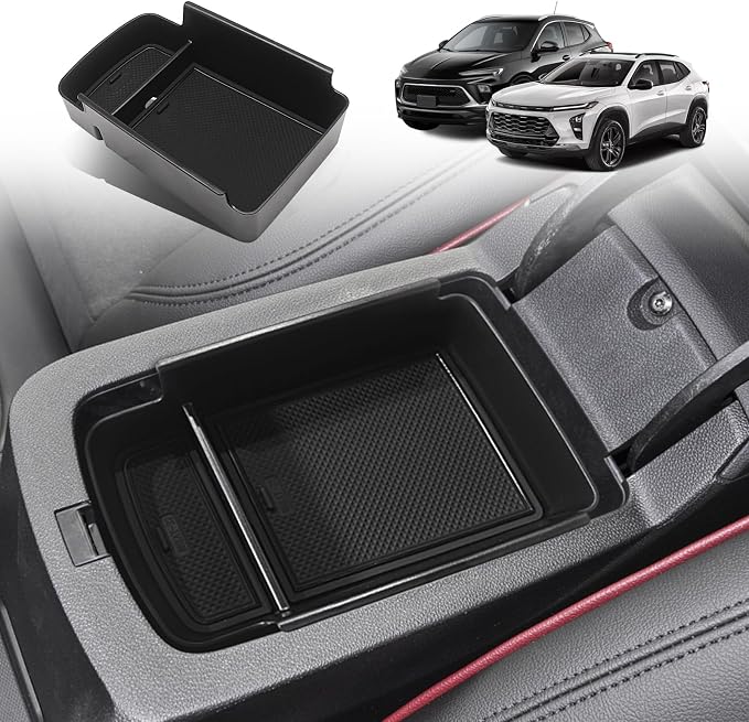 Muslogy Center Console Inserts Compatible with Trax & Envista 2026 2025 2024 2023 Center Console Organizer Armrest Storage Box Armrest Insert Tray Interior Accessories