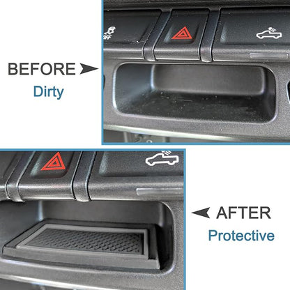 JDMCAR Custom Liner Accessories Compatible with Chevy Colorado/GMC Canyon 2015-2021 2022, Cup Holder, Door Pocket, and Center Console Insert Mat Kit 26-PC Set (Crew Cab, Gray Trim)