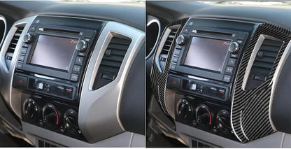 NVCNX Real Premium Carbon Fiber for Toyota 2nd Gen Tacoma Accessories 2012-2015 2013 2014 Car Dash Center Air Vent Panel Cover Interior Trim Thick Overlay Sticker Decal 6PCs - Style B
