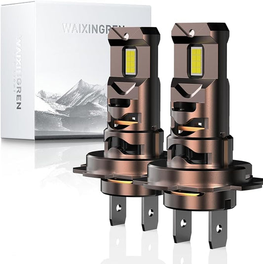 Bulb, 26000LM Super Bright 6500K 800% Brighter Bulbs with Turbo Fan, IP68 Waterproof, Plug-N-Play (H7)