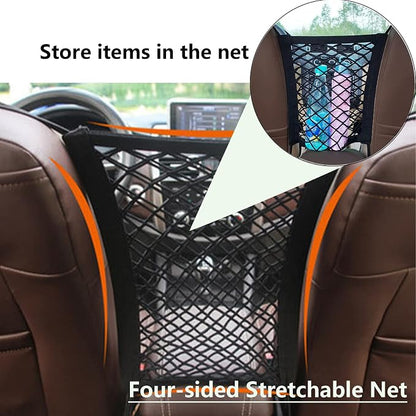 Upgrade Cargo Net for Motorcycle Helmet Storage, 11"X9.8" High-Elastic Double Layer Bungee Net (11x9.8 Inch)