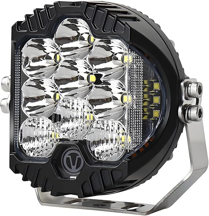 Gzminjie 7 inch 90W LED Driving Light Compatible with Wrangler Offroad Vehicle ATV UTV Golf cart Lighting Trucks Pickup F150 Work Light, Pack of 1