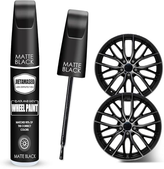 Matte Black Rim Touch Up Paint - Wheel Repair Kit Curb Rash, Quick And Easy Wheel Scratch Repair, Rim Paint For Car Wheel Repair