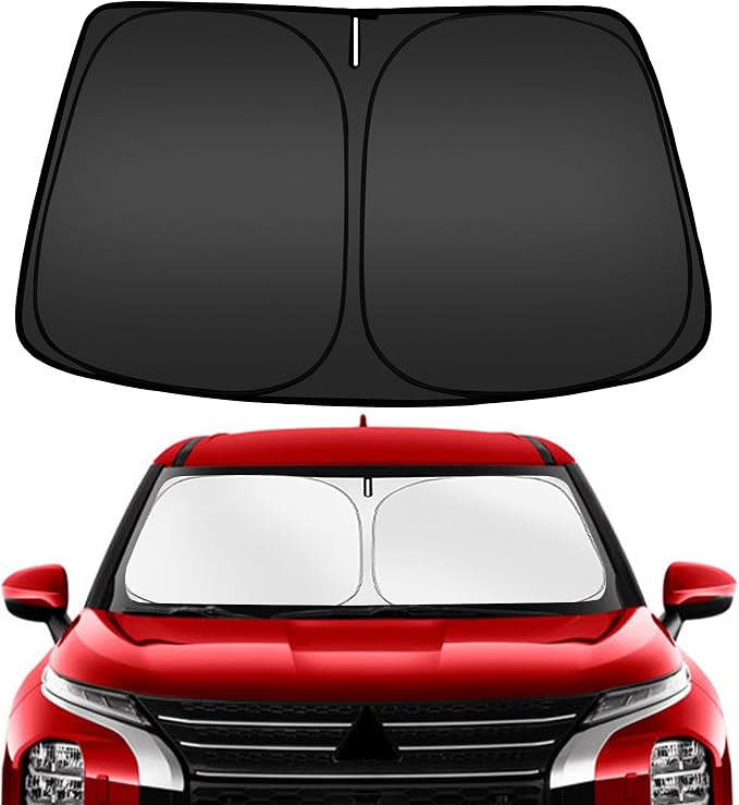 ARISMOTOR Windshield Sun Shade for Mitsubishi Outlander 2022-2025 2026, Custom Fit Foldable Front Window Sunshade Sun Visor Protector, Block UV Rays Keep Your Car Cooler
