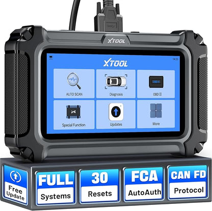 XTOOL D6S OBD2 Scanner Diagnostic Tool, 2026 Car Scanner with 30 Resets, All System Scan Tool with FCA & CAN FD, ABS Bleed, Gearbox Match, Crank Sensor Relearn, Lifetime Update, Upgraded of D5S