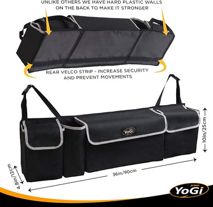 Trunk Organizer for Suv | Hanging Trunk Organizer, Cars Trunk Organizers | Waterproof, 4 Pocket Backseat Storage Solution | Easy Install, Durable and Versatile