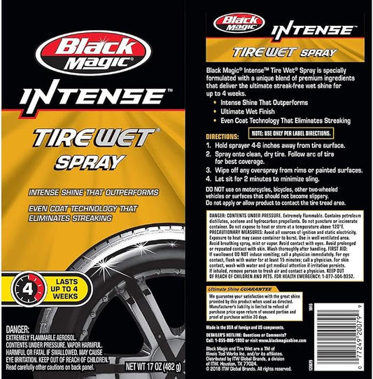 Black Magic 120079 Intense Tire Wet, 17 oz. (Pack of 4)