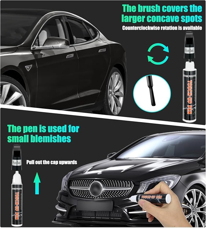Gray Touch Up Paint for Cars, Car Scratch Repair, Premium Automotive Scratch Remover for Deep Scratches, Precise Auto Paint Touch up