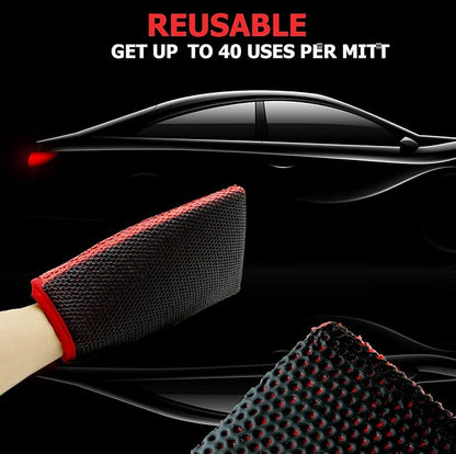 Ethos Quick Decon Mitt - Clay Mitt Car Wash Mitt, Clay Bar Tool for Auto Detailing and Polishing